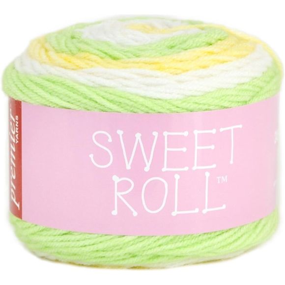 Premier Other - Premier Yarns 1047-28 Sweet Roll Yarn Melon Pop 5 oz/245yds Acrylic Yellow Green